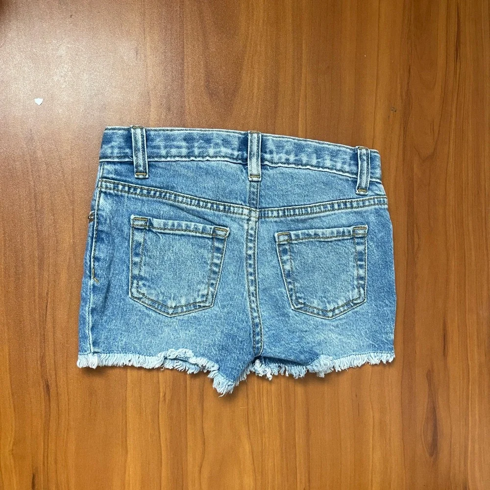 Cat &‎ Jack Girls 5T Tropical Tank Top & Embroidered Denim Shorts Summer Outfit